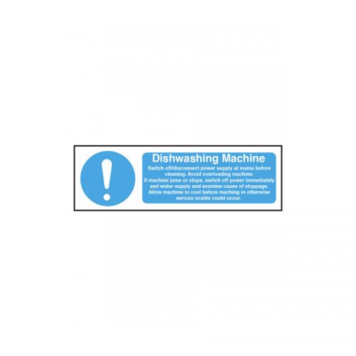 Dishwashing Machine Catering Equipment safety notice.