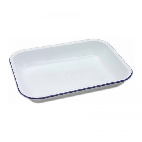 White Enamel Bake Pan 37 x 29.5 x 5.5cm