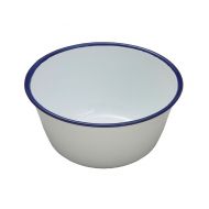 Round Pudding Basin - White Enamel On Steel 12cm