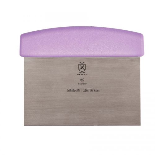 Mercer 6 inch x 3 inch Bench Scraper Purple Handle