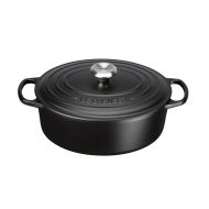 Signature Cast Iron Oval Casserole 27cm Satin Black