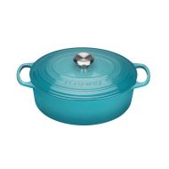 Signature Cast Iron Oval Casserole 27cm Teal