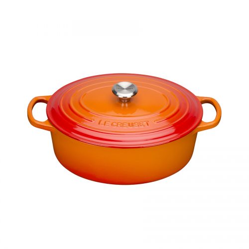 Signature Cast Iron Oval Casserole 27cm Volcanic