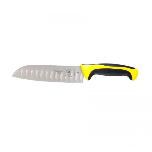 Mercer 7 inch Santoku Granton Edge Yellow Millenia