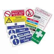 Mileta Catering Safety Signs Self Adhesive Vinyl - Hygiene Pack