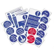 Mileta Catering Safety Signs Self Adhesive Vinyl - Food Storage Pack