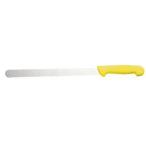 Prepara Bread Knife 12in Stainless Steel Blade Yellow Handle