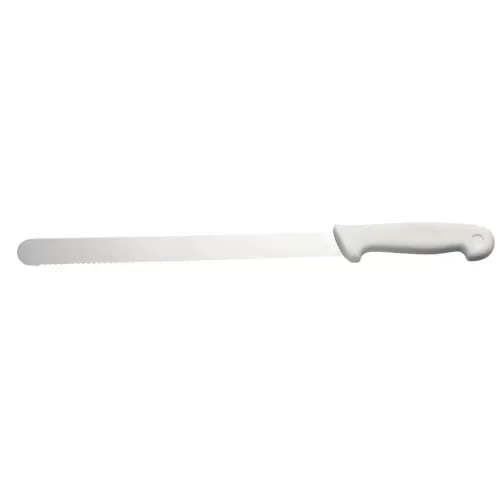 Prepara Bread Knife 12in Stainless Steel Blade White Handle