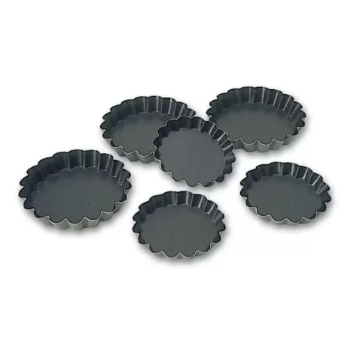 Matfer Bourgeat Exopan Fluted Tartlet 8 x1.2cm Non-Stick