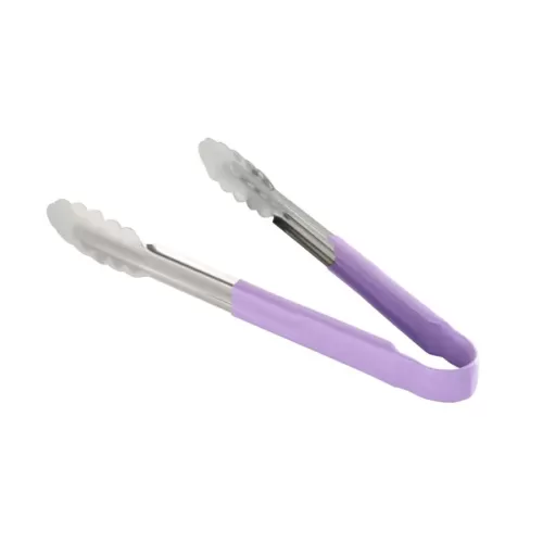 Prepara Stainless Steel Purple Handled Tongs 12 Inch