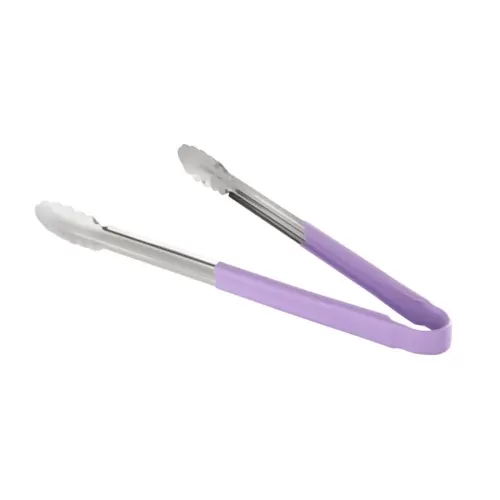 Prepara Stainless Steel Purple Handled Tongs 16 Inch