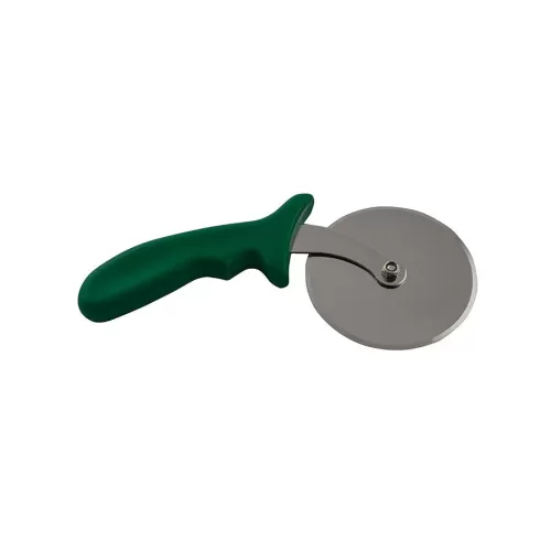 Pizza Cutter Green Handle Stainless Steel Blade 4in