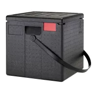 Cambro Go Box Pizza Carrier Holds 8 Pizzas With Strap Black Polypropylene