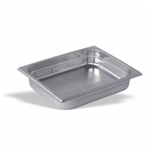 Pujadas Perforated Pan 1/2 Gastronorm 18/10 Stainless Steel 100mm