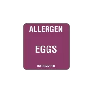 Egg Allergen Label Purple 2.5x2.5cm