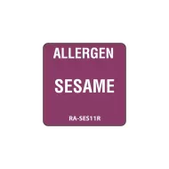 Sesame Allergen Label Purple 2.5x2.5cm