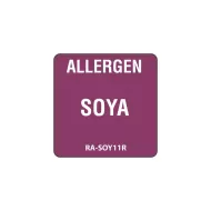 Soybean Allergen Label Purple 2.5x2.5cm