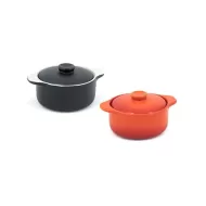 Front of the House Kiln® Ovenware Dish Black Round With Lid 200ml