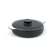 Front of the House Kiln® Ovenware Dish Black Round With Lid 1.6 Litre