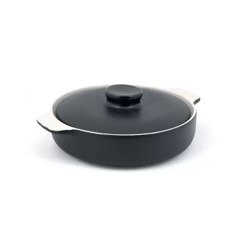 Front of the House Kiln® Ovenware Dish Black Round With Lid 1.6 Litre