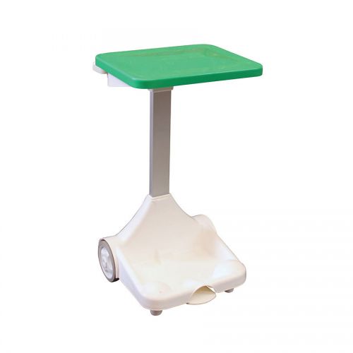 Plastic Sack Holder With Wheels Green Lid