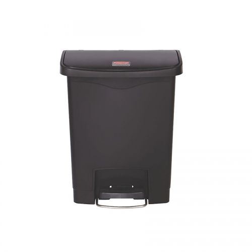 Slim Step-On Bin Front Step 30 ltr Black