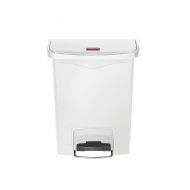 Slim Step-On Bin Front Step 30 ltr White