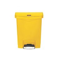 Slim Step-On Bin Front Step 30 ltr Yellow