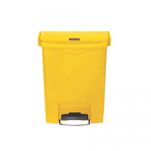 Slim Step-On Bin Front Step 30 ltr Yellow