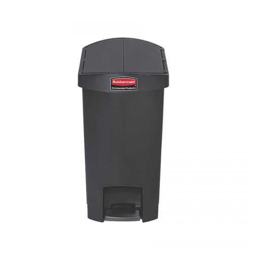 Slim Step-On Bin End Step 30 ltr Black