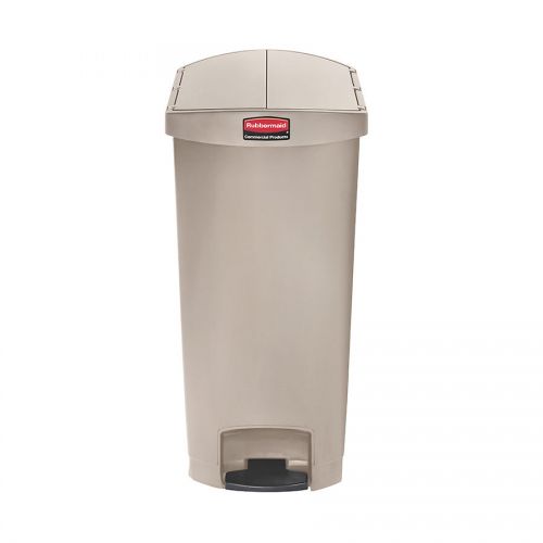 Slim Step-On Bin End Step 68 ltr Beige