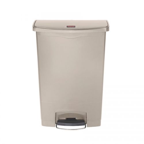 Slim Step-On Bin Front Step 90 ltr Beige