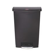 Slim Step-On Bin Front Step 90 ltr Black