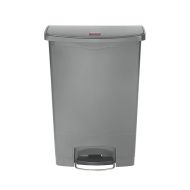 Slim Step-On Bin Front Step 90 ltr Grey