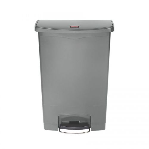 Slim Step-On Bin Front Step 90 ltr Grey