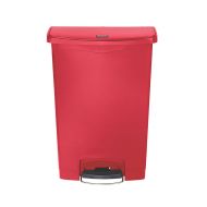 Slim Step-On Bin Front Step 90 ltr Red