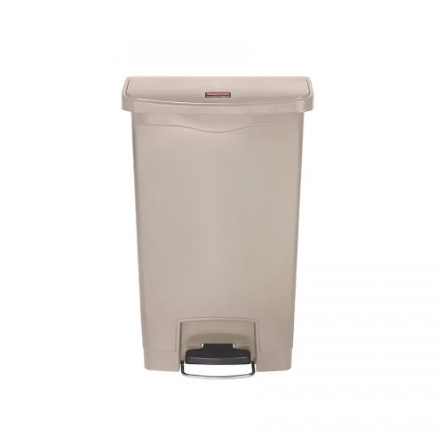 Slim Step-On Bin Front Step 50 ltr Beige