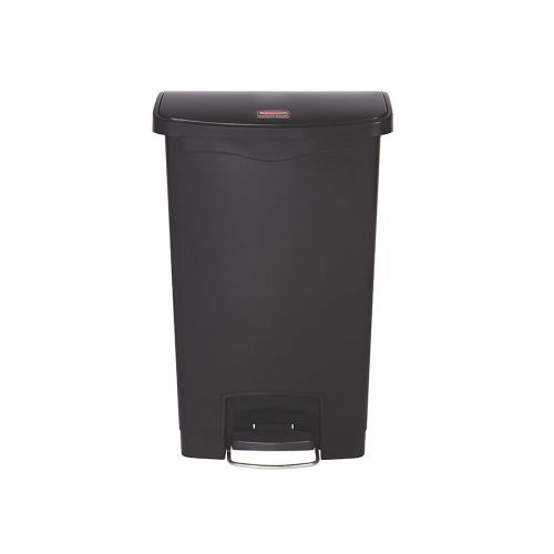 Slim Step-On Bin Front Step 50 ltr Black