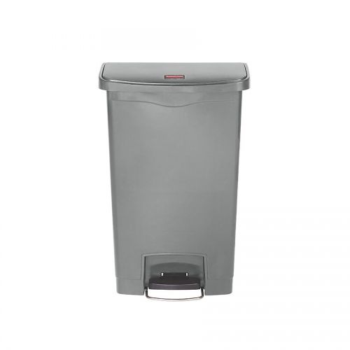 Slim Step-On Bin Front Step 50 ltr Grey