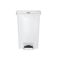 Slim Step-On Bin Front Step 50 ltr White