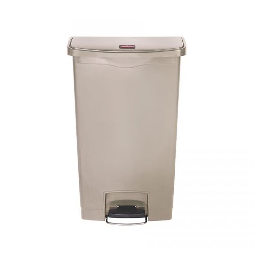 Slim Step-On Bin Front Step 68 ltr Beige