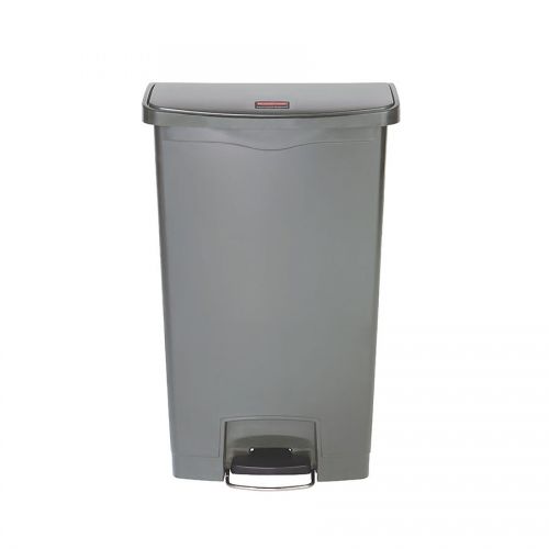 Slim Step-On Bin Front Step 68 ltr Grey