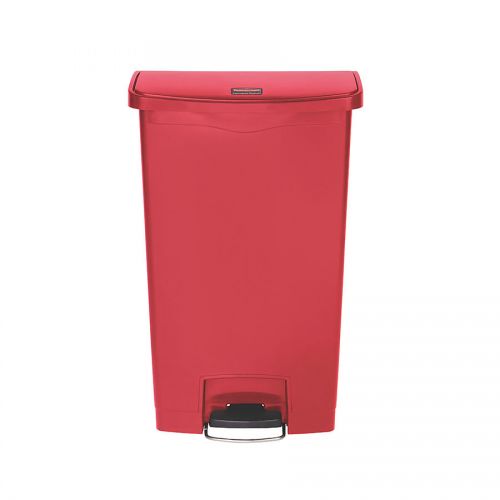 Slim Step-On Bin Front Step 68 ltr Red