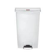 Slim Step-On Bin Front Step 68 ltr White