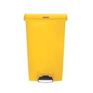 Slim Step-On Bin Front Step 68 ltr Yellow