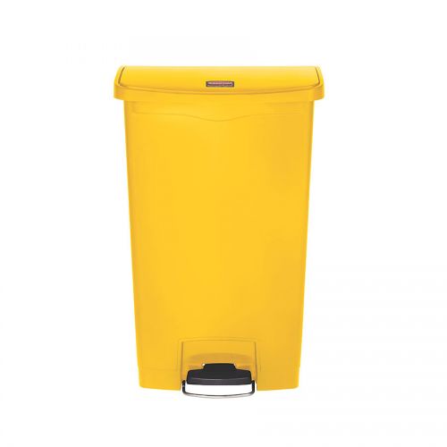 Slim Step-On Bin Front Step 68 ltr Yellow