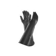 Ansell  Emperor Large 610mm Black Rubber Gloves Pair
