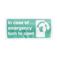 Turn To Open CLOCKWISE Sign