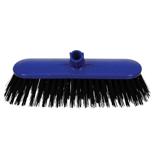 Traditional Broom Hard Bristles 10.5 inch Blue