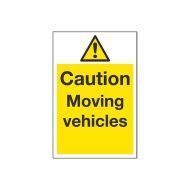Caution Moving Vehicle Sign